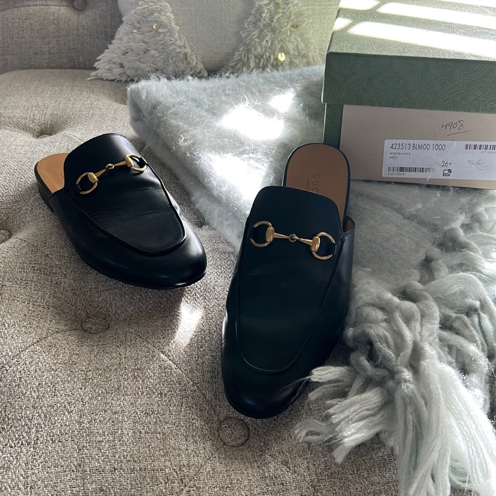 Gucci Princetown Mules worn twice with original box and dust covers